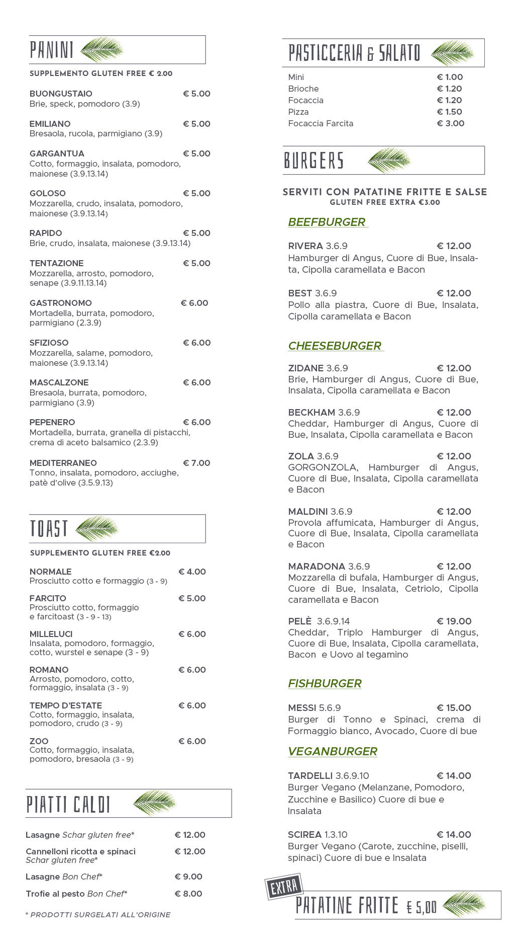 saalino menu bordighera